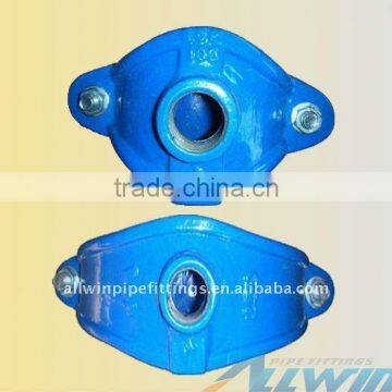 ductile iron saddle clamp for DI pipe or steel pipe
