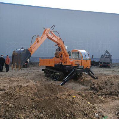 Tracked Excavator Mounted on Truck for River Channel Dredging, Gecko Tracked Excavator, Self-dumping Excavator Mounted on Truck