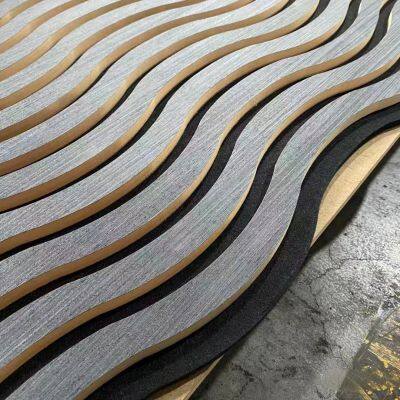 Поставка от завода OEM. Современные изогнутые акустические потолочные и стеновые панели с гибким дизайном из МДФ для гостиной