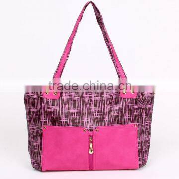 High End Quality Fashionable Pu Leather Women Branded Handbag photo-4