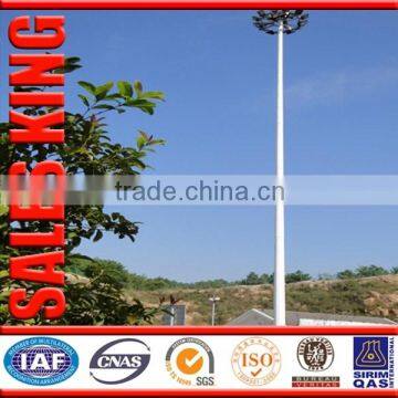 Outdoor airport light galvanized 30m multisided tower light with lifting system