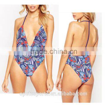 (OEM ODM FACTORY)wholesale Custom Print One Piece Swimsuit, Swimwear Brazilian Bikini photo-2