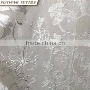 100% Polyester Cutting Flower Window Curtain Fabric photo-2