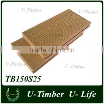 Composite Deep Embossing Wpc Decking Outdoor Flooring 150x25mm photo-5
