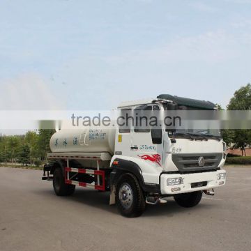 2015 new style sinotruk yellow river 4*2 best price sprinkler truck water tank truck