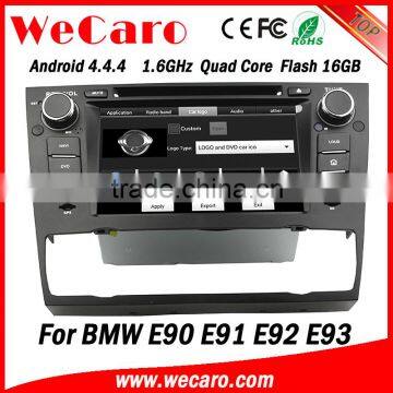 Wecaro Android 4.4.4 navigation system 1024 * 600 2 din car dvd player for bmw e90 car stereo A9 1.6ghz cpu 2005-2012