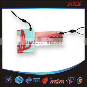 MDE16 promotional plastic key tags/crystal key card/expoxy card