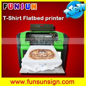 a3 a4 printing size fabrics printer with dx5 head 1440dpi cmyk white colors