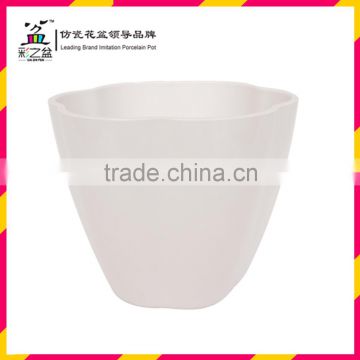 Hot sale indoor Petal-shaped plastic flower pot melamine flower pot MX0903