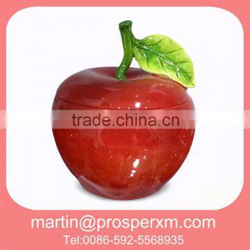 High quality ceramic canister apple design