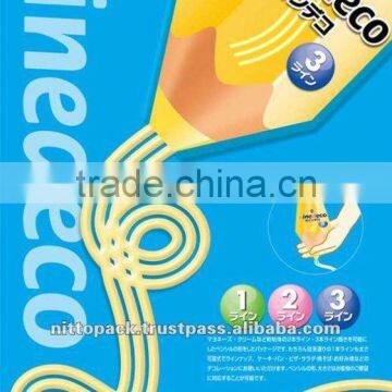 "Line Deco" Flexible plastic pencil shaped creamy peanut butter pouches