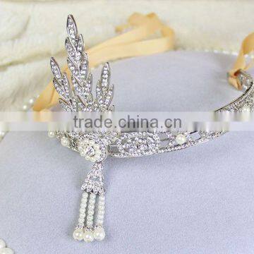 Gatsby Hot Sale Top Quality Bridal Tiara Rhinestone Hair Accessories photo-3