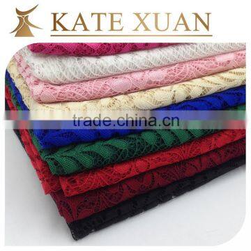Net Yarn Soft Elegant Floral Lace Embroidery Fabric photo-6