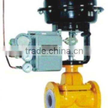 PFA FEP Lined Diaphragm Valve Weir type