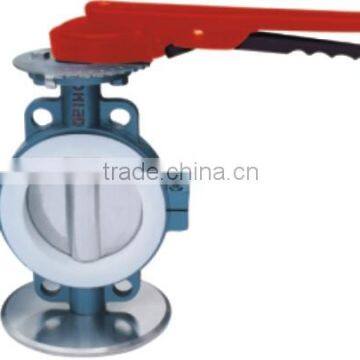 Semi Lined PTFE Butterfly Valve for Chemical