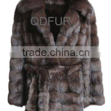 QD23124 Russia High Quality Sable Fur Coat