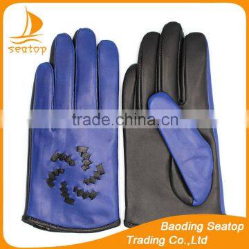 Lady two tone custom driving gloves driving gloves