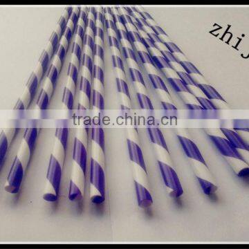 Bar Accessory Soft Plastic Striped Color Straws