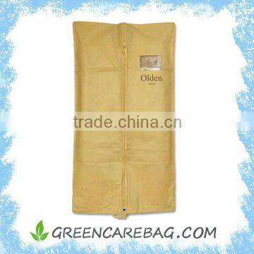 Gold PEVA Hign quality printed folded Garment bag for your suit