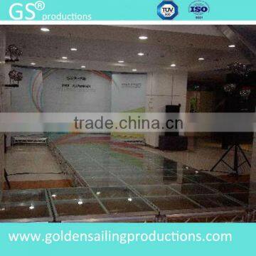 Indoor and Outdoor Performance Glass Stage, Plexiglass Stage, Portable Stage
