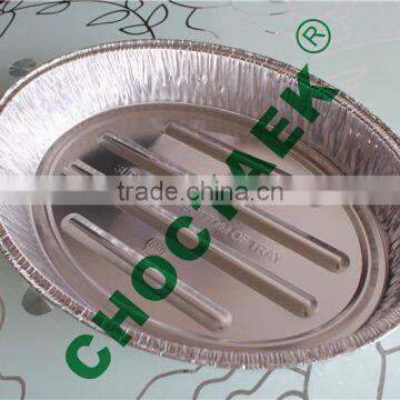 Disposable aluminum foil rosating tray