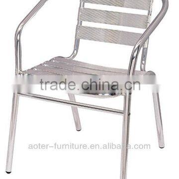 Outdoor aluminum handrail dining chair