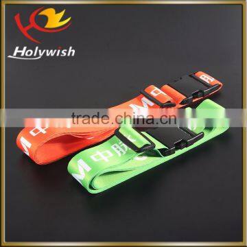 Heat transfer printing luggage safety strap with release buckle