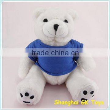 Plush White Polar Bear With T-Shirt