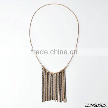Gold Long Tassel Necklace photo-3
