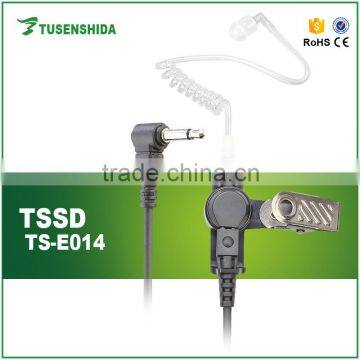 Black Air Tube 3.5mm High Sound Quality TSSD TS-E014 Single Pin Earphone for Walkie Talkie