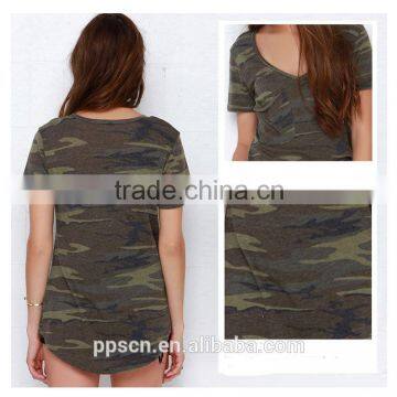 OEM Service Wholesale Custom Design Fashion Short Sleeve Knitting Women t Shirt photo-2