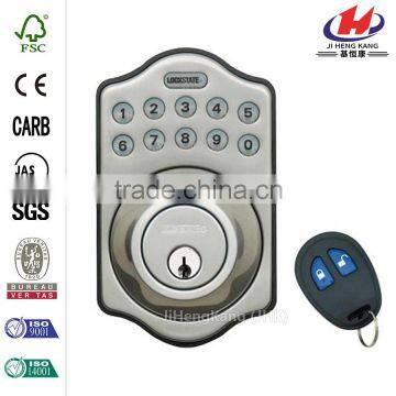 Electronic Keyless Deadbolt Lock with Remote Satin Chrome