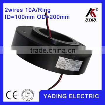 SRH100200 2P ethernet slip ring 100mm. OD200mm. 2Wires, 10A 2 wires