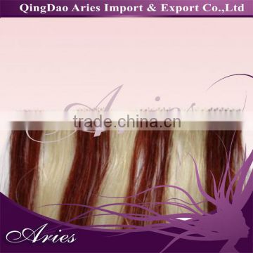 piano color virgin brazilian pu skin weft hair extension