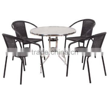 Wicker outdoor table and chaie set garden furniture sale