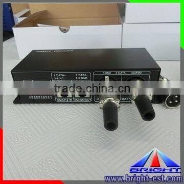 CE RohS approved dmx 512 rgb led controller,DC 12V-24V dimmer controller, LED lighting decoder DMX512