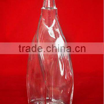 1100ml high square glass bottle