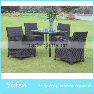 Rattan dining set used restaurant furniture outdoor