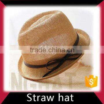 Knitting cowboy straw hat