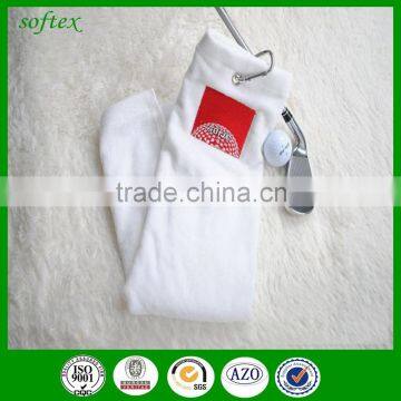 40x60cm 140g Age Group 100% Cotton Custom White Golf Towel With Embroidery photo-2