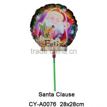 2016 Advertising Inflatable Chirstmas santa clause foil balloon cupstick shaped helium balloon for christmas party decoration