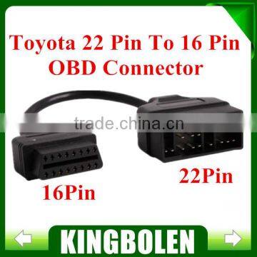 Promotion For Toyota 22Pin To 16Pin Female OBD 2 Cable Connector Adapter Cable Car Diagnostic Tool