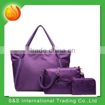 european fashionable waterproof and folding promotion tote bag set