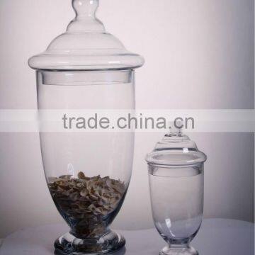 Transparent glass Candy buffet container with lids