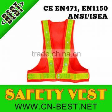 polyester flashing Reflective safety led vest