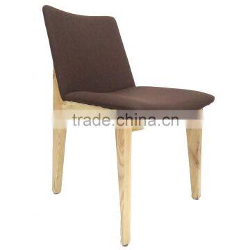 fashion wood frame dining table chair fabric upholstery