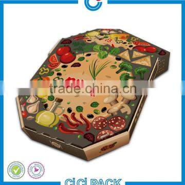 Disposable food grade different shape take out cheap paper custom pizza box with logo