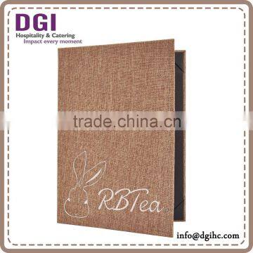 Merry cards holder special offer high quality menu covers / clear pockets leather menu, pvc cards holder