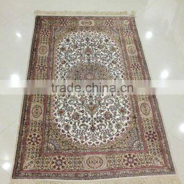 Persian classic handmade silk carpet rug hand knotted silk rug