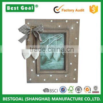 Malden International Designs Rustic Distressed Wood Fashion Two Tone Cedar Picture Frame with Burlap Mat